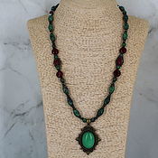 Украшения handmade. Livemaster - original item Necklace with a pendant made of zoisite stones. Handmade.