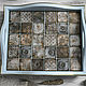 Order Serving tray ' BLUE TILE'. Decoupage. Livemaster. . Trays Фото №3
