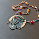 Necklace 'Africa' copper, silver, gold, agate, glass, Necklace, Moscow,  Фото №1