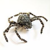 Украшения handmade. Livemaster - original item SPIDER GREY. Brooch made of Japanese glass seed beads.. Handmade.