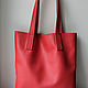 Leather bag ( shopper pink ). Sacks. migotobags. My Livemaster. Фото №6