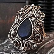 Украшения handmade. Livemaster - original item Women`s ring with labradorite blue 