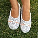 Балетки из ткани "Бьянка". Тапочки. 'Ножки в тепле!' (beautifulshoes). Ярмарка Мастеров.  Фото №5