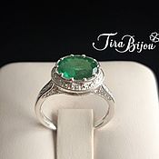 Украшения handmade. Livemaster - original item Ring: Emerald ring 