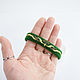 Order Green bracelet with a beaded pattern. Handmade by Svetlana Sin. Livemaster. . Braided bracelet Фото №3