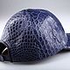 Бейсболка из натуральной кожи крокодила IMA0329C45. Бейсболки. CrocShop товары из экзотической кожи. Интернет-магазин Ярмарка Мастеров.  Фото №2