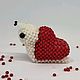 Улитка-валентинка. Амигуруми куклы и игрушки. Мое вдохновение | амигуруми | бисер. Ярмарка Мастеров.  Фото №4