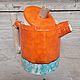 Orange teapot. Teapots & Kettles. Ceramist_mamontov. Online shopping on My Livemaster.  Фото №2