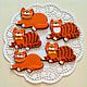 Коты Рыжики и Кошки Рыжули, имбирный расписной пряник, козуля, Набор пряников, Санкт-Петербург,  Фото №1