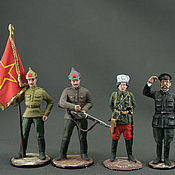 Куклы и игрушки handmade. Livemaster - original item Set of 5 soldiers 54 mm. The Red Army. Red army soldier. RUSSIA. Handmade.