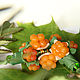 Колье морошка Бусы ягода ягоды cloudberry cloudberries polymer clay. Колье. Специально для Вас!      С любовью!. Интернет-магазин Ярмарка Мастеров.  Фото №2