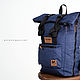 Рюкзак «Mavens Rolltop» для ручной клади wizzair ryanair (40х20х25) Си. Дорожная сумка. Mavens Bags. Интернет-магазин Ярмарка Мастеров.  Фото №2