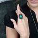 Ring of Nicaea (turquoise cabochon). Rings. Etnika workshop. Online shopping on My Livemaster.  Фото №2