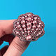 Brooch made of beads Shell Scallop pink, brooch lilac, Brooches, Smolensk,  Фото №1