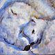 Heat together acrylic Painting on canvas (blue polar bears). Pictures. Pastelena. Online shopping on My Livemaster.  Фото №2