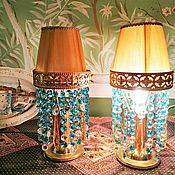 Винтаж handmade. Livemaster - original item Vintage lamps: paired bedside lamps. Vintage Italy 50 g. Handmade.