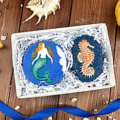 Сувениры и подарки handmade. Livemaster - original item A set of soap With a mermaid. Handmade.
