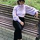 Кофта с пышными рукавами из мохера. Кофты. Вязание на заказ.Татьяна Волкова. Интернет-магазин Ярмарка Мастеров.  Фото №2