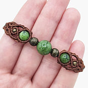 Украшения handmade. Livemaster - original item Bracelet jade bracelet natural stone green braided bracelet. Handmade.