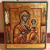 Иконы: Икона Казанская Пресвятая Богородица. 19 век. Состояние