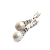 Украшения handmade. Livemaster - original item Earrings Big pearl. Handmade.