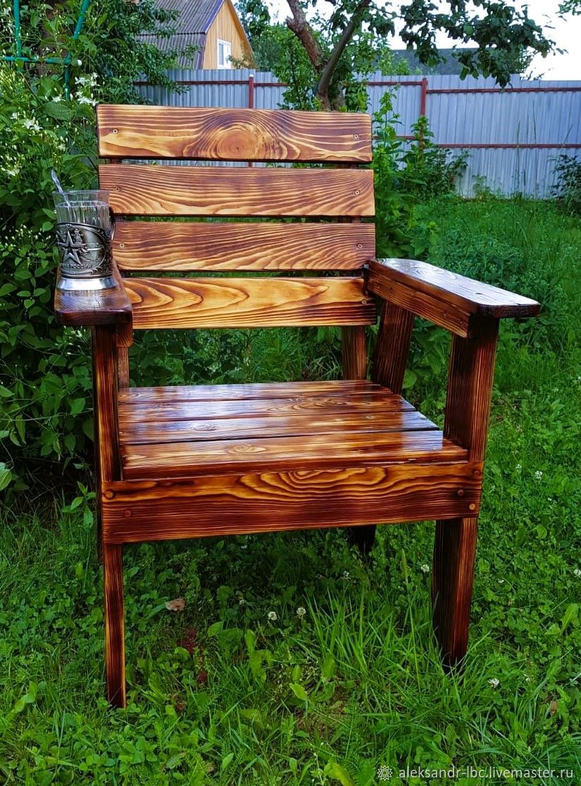 Как сделать дизайнерское деревянное кресло для дачи своими руками