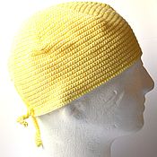 Аксессуары handmade. Livemaster - original item Caps: Hand-knitted men`s summer hat made of cotton, dimensionless. Handmade.