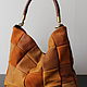 Bag-bag made of genuine leather Patchwork red-brown. Sacks. Olga'SLuxuryCreation. My Livemaster. Фото №6