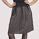 Dark grey cotton skirt with MIDI Assembly, Skirts, Moscow,  Фото №1