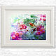 watercolor - Robin in the rose bushes. Pictures. Artgrafika. Online shopping on My Livemaster.  Фото №2