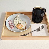 Для дома и интерьера handmade. Livemaster - original item Wooden lacquered tray. Breakfast. Art.2204. Handmade.