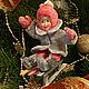 Заказать Ватная игрушка на ёлку «Девочка на санках». Nina ArtHeart. Ярмарка Мастеров. . Елочные игрушки Фото №3