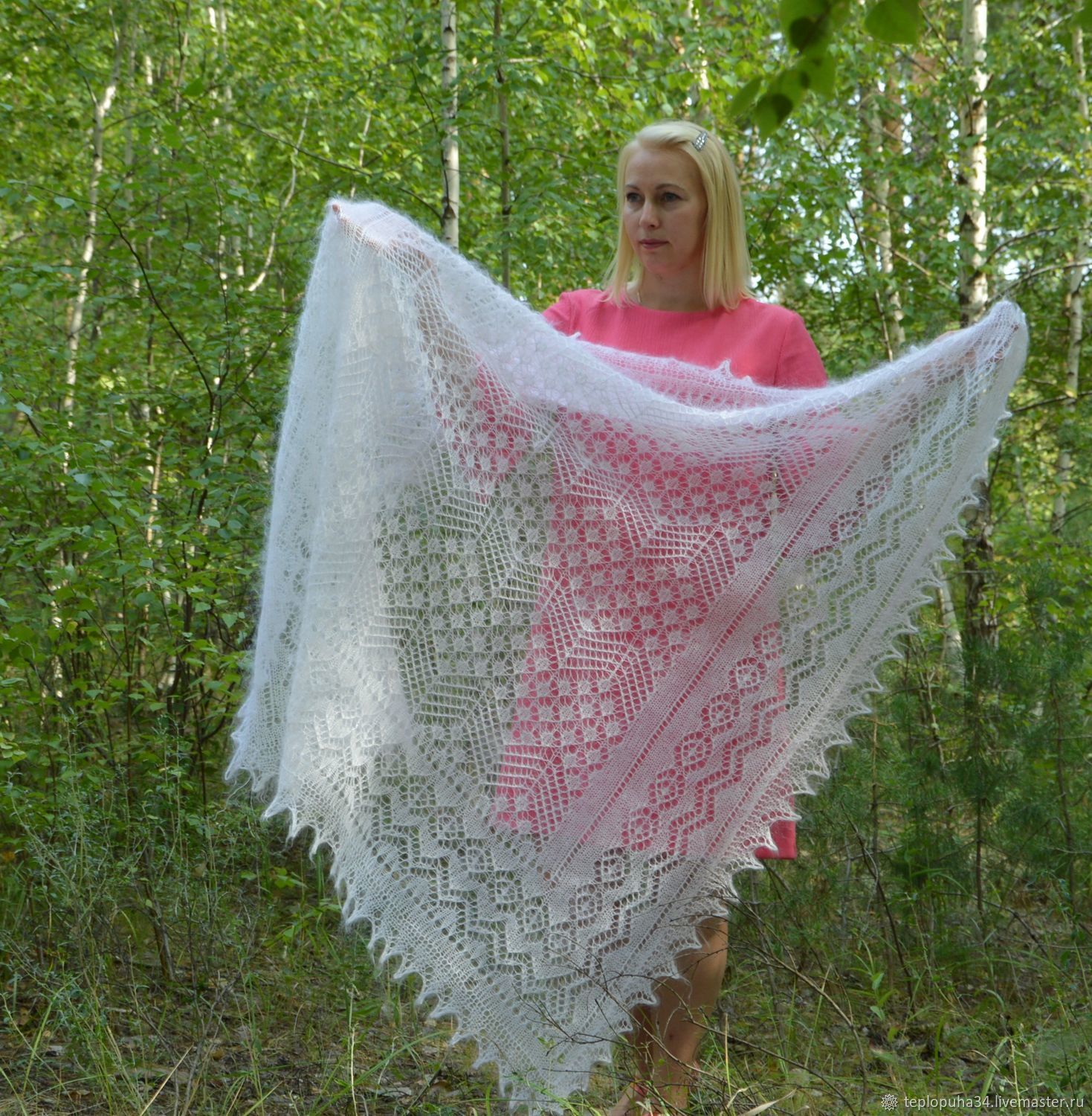  Downy openwork shawl, Shawls, Urjupinsk,  Фото №1