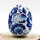 Easter egg from beads 'Gzhel'. Eggs. KOTiYA. My Livemaster. Фото №4
