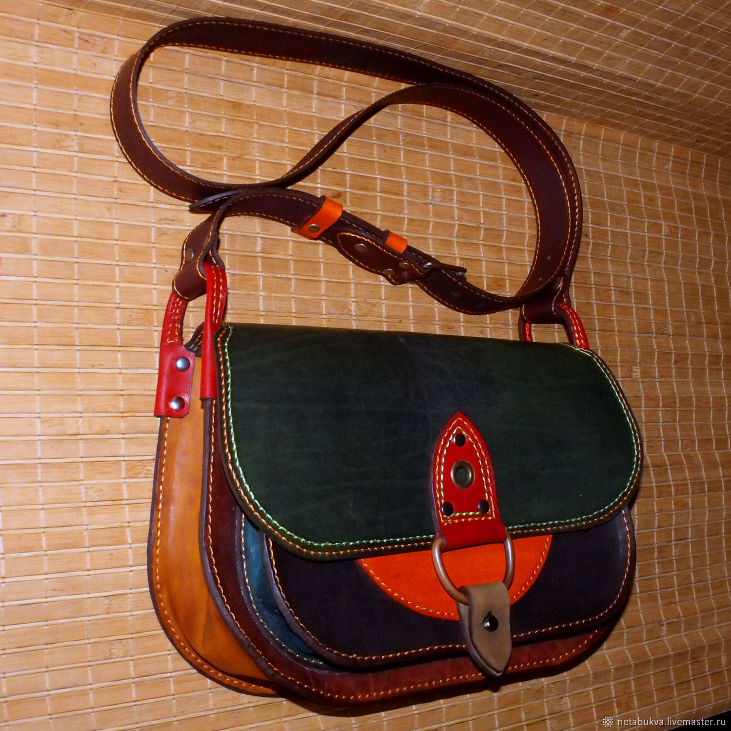 Leather bag 'JAGDTASH URBAN' multicolored, Classic Bag, Moscow,  Фото №1