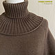 Свитер оверсайз со съемным воротником "Пралине". Свитеры. FAVORITE KNITWEAR (Наталья). Ярмарка Мастеров.  Фото №5