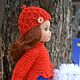Комплект одежды "Красное и синее" для куклы  Paola Reina. Одежда для кукол. Доминика (Тепло, что создано руками). Ярмарка Мастеров.  Фото №6