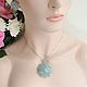 Подвес-кулон, брошь из голубого ЦИРКОНА. Брошь-булавка. Jewelry fashion. Ярмарка Мастеров.  Фото №9