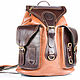 Leather backpack 'Style 1' brown, Backpacks, St. Petersburg,  Фото №1