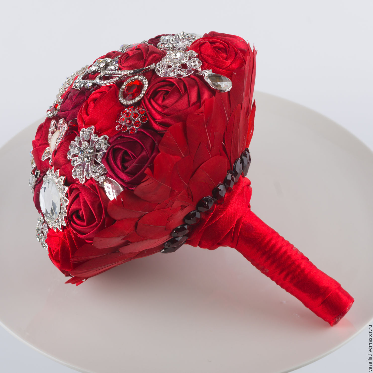 Bright red wedding brooch bouquet ' Lolita.', Wedding bouquets, Moscow,  Фото №1
