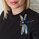 Dragonfly bead pin brooch as a gift for a friend. Brooches. yuliyamashukova. Online shopping on My Livemaster.  Фото №2