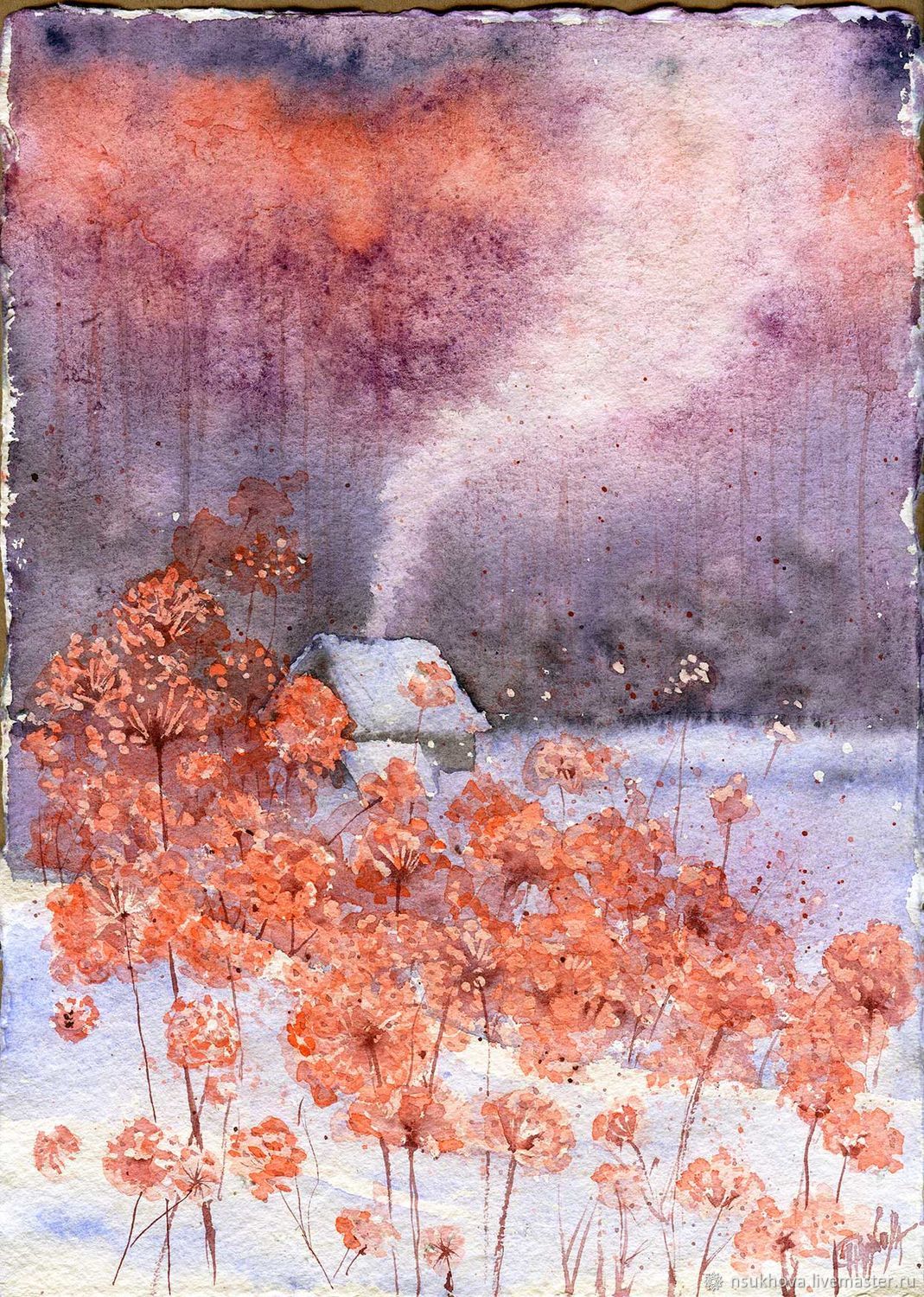 Пушистая снежная зима на советских открытках