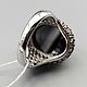 Silver ring with black onyx 18h13 mm and cubic zirconia. Rings. yakitoriya. My Livemaster. Фото №4