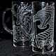Two dragons. Beer mugs. Mugs and cups. ArtGraving. My Livemaster. Фото №5