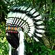 Black White Baby Indian Headdress, Toddler Native American Warbonnet. Carnival Hats. Indian Headdress Co. Интернет-магазин Ярмарка Мастеров.  Фото №2