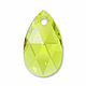 Ост 1 штNEW Swarovski 6106 16x9 мм Citrus Green, Кристаллы, Москва,  Фото №1