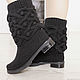Demi-season boots "Alina". High Boots. KnittedBoots. My Livemaster. Фото №4
