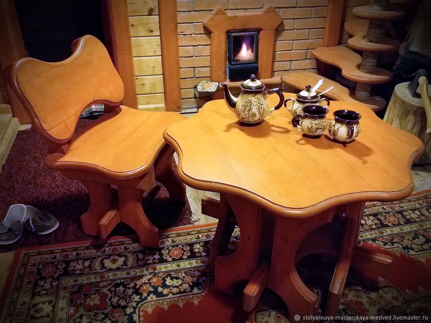 столы и стулья для бани из дерева своими