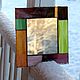 Stained glass mirror. Stained Glass Tiffany. Mirror in a frame. Home, Mirror, St. Petersburg,  Фото №1