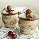 Set of pots for storage 'Country' tree decoupage, Jars, Sokol,  Фото №1